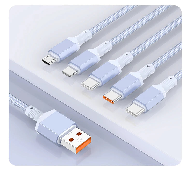 5-in-1 Multi USB Charging Cable | Fast Charger Cord Connector