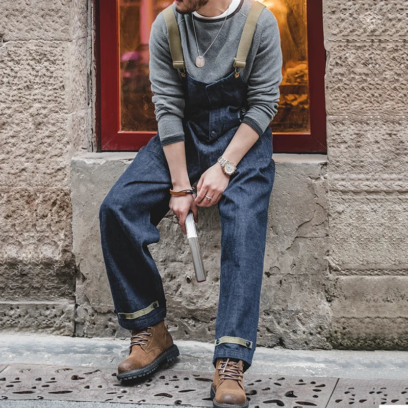 Unisex Vintage Denim Overalls | Stylish Baggy Jumpsuits for All