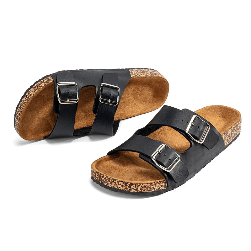 Comfortable Unisex Summer Cork Slippers for Outdoor Use
