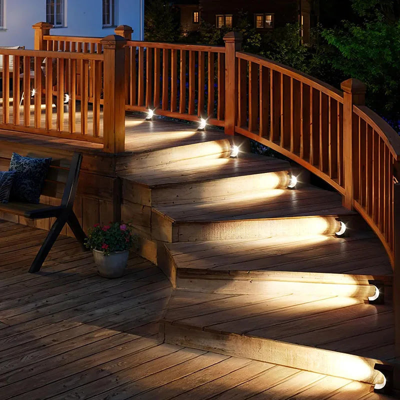 Solar-Powered LED Step Lights | Outdoor Sensor Lighting Solutions