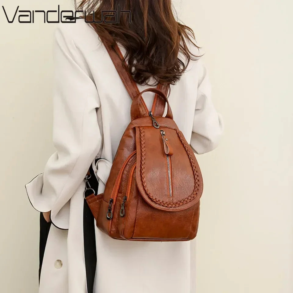 Stylish Women's Leather Backpack | Chic Travel Bag for All Occasions