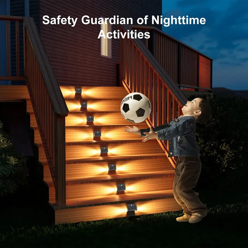 Luz Solar de Escalera con Inducción Corporal | Mejora la Seguridad Exterior