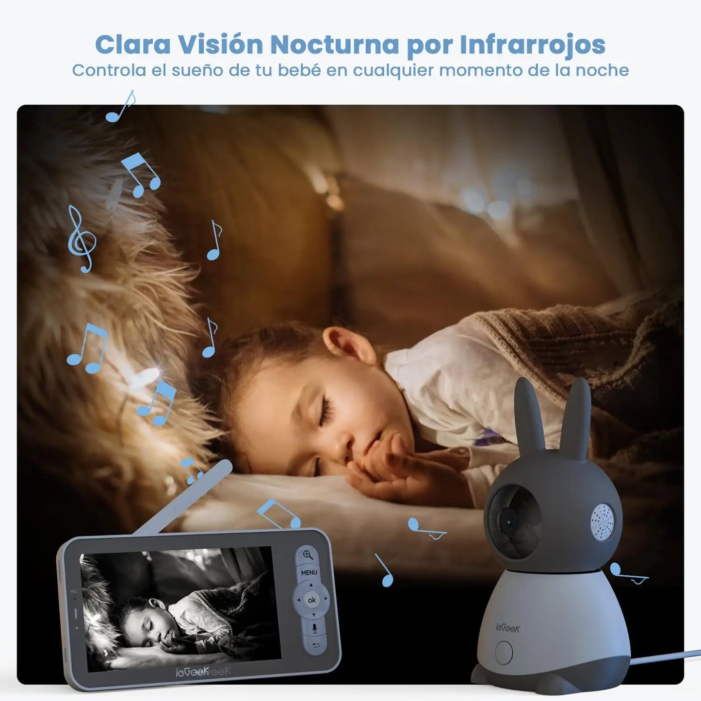 360° PTZ Baby Surveillance Camera | 2K HD Baby Monitor