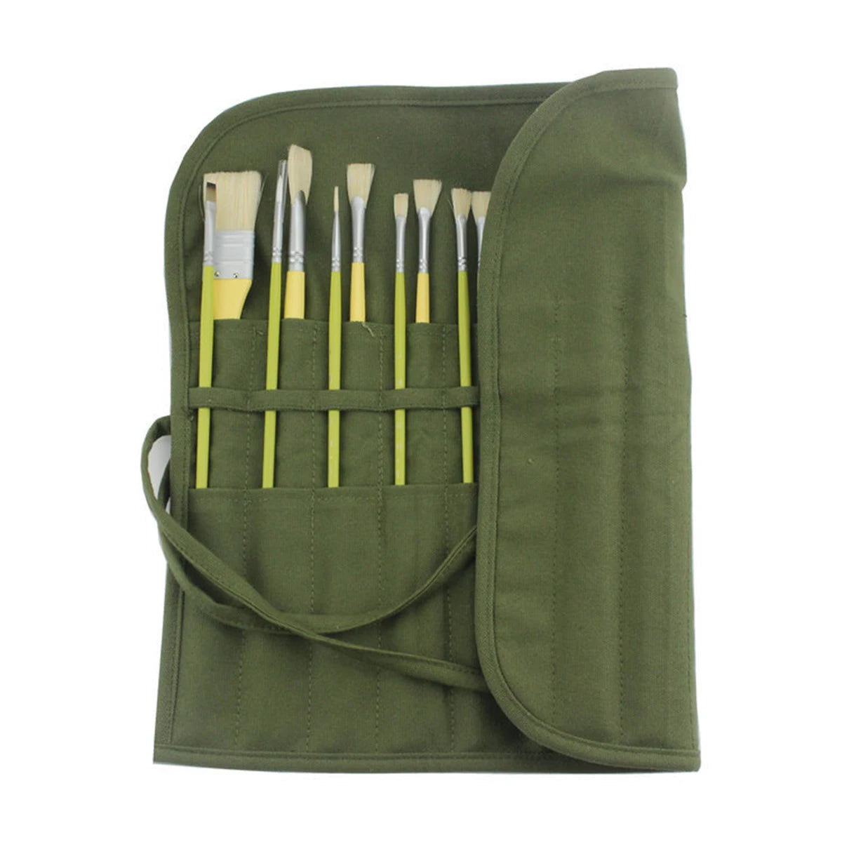 Estuche de lona con 22 ranuras para pinceles de pintura | Organiza tus materiales de arte