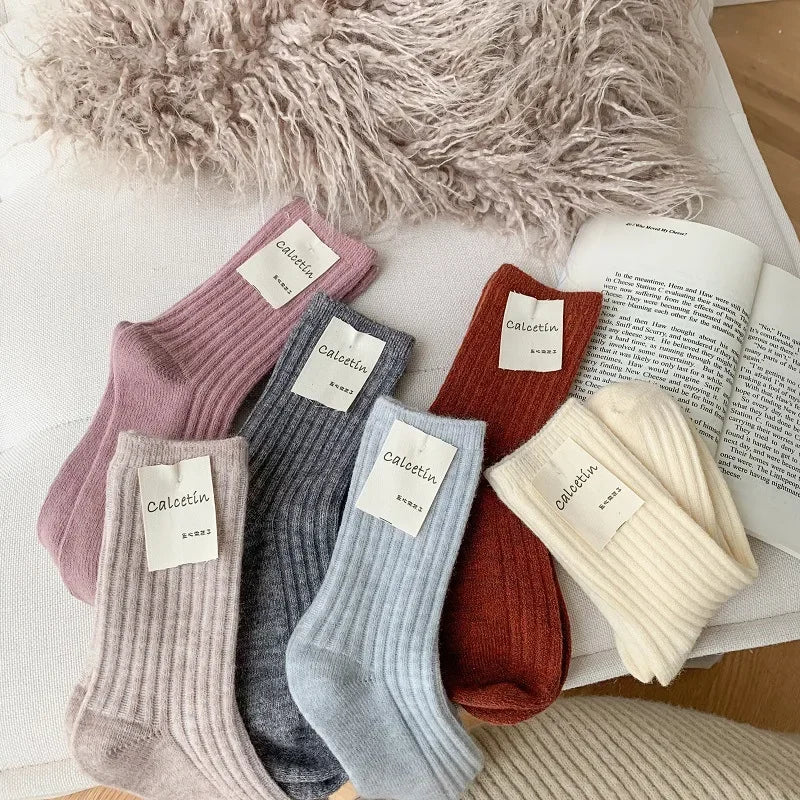 Cozy Thermal Crew Socks for Women | Luxurious Cashmere & Wool