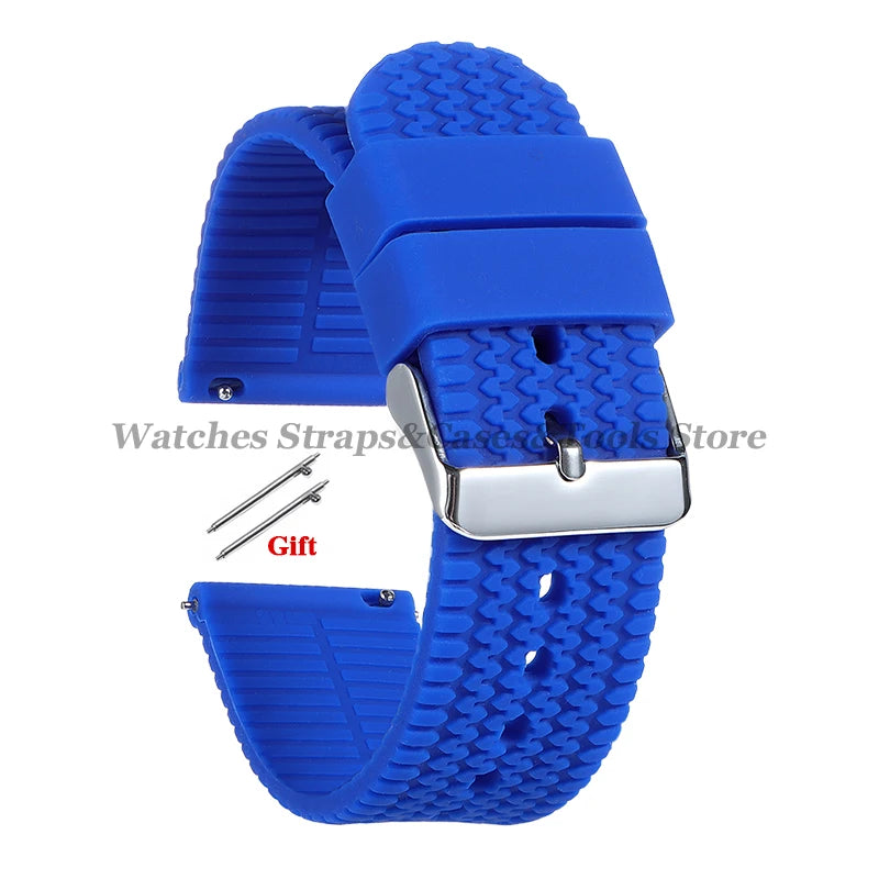 Soft Silicone Watch Bands | Quick Release Rubber Strap for All Watches