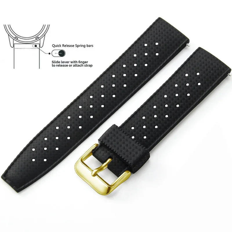 Tropical Silicone Watch Band | Quick Release Rubber Strap