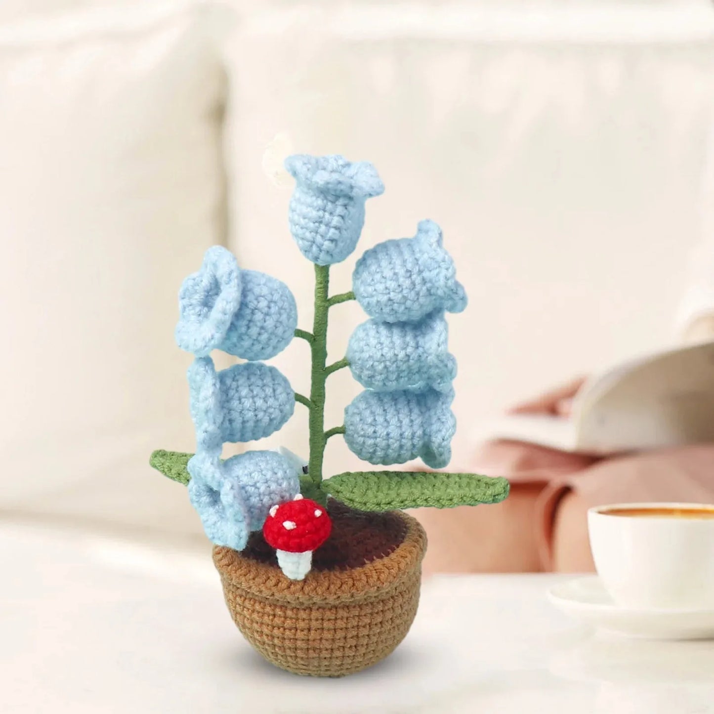 LED Knitted Lily of the Valley | Beautiful Crochet Flower Decor