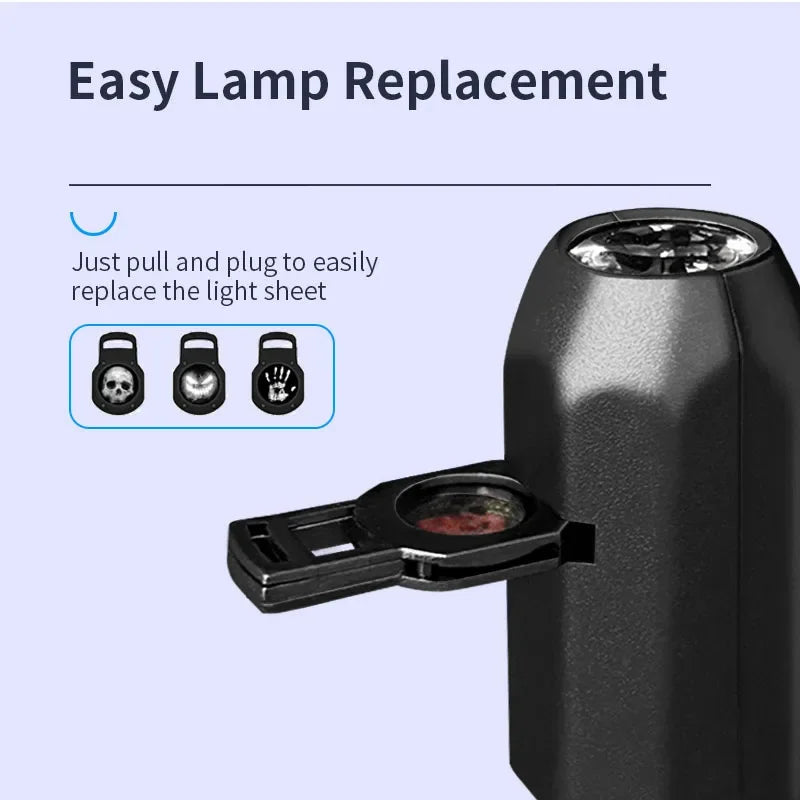 Rotatable Halloween Moon Lamp Projector for Holiday Decor Lighting