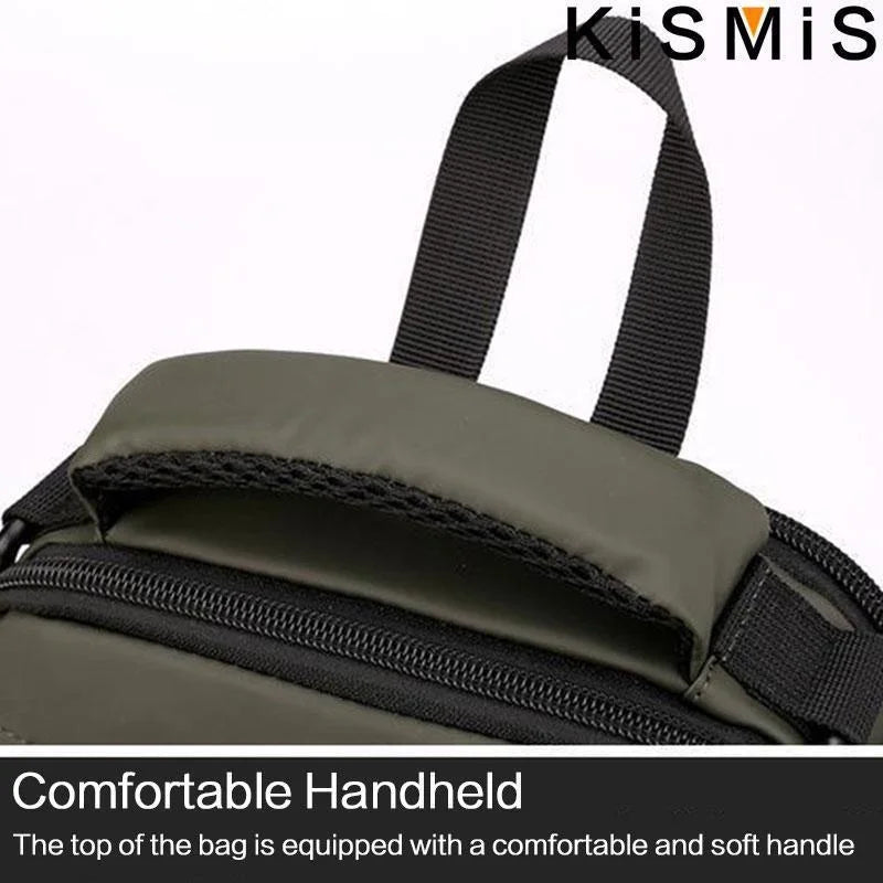 New Chest Bag Men's USB Charging Multi functional Fashion Casual One Shoulder Crossbody Sports Oxford Cloth Backpack