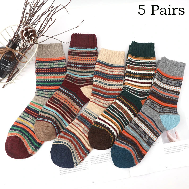 Colorful Wool Socks for Men | Warm & Comfortable Winter Footwear