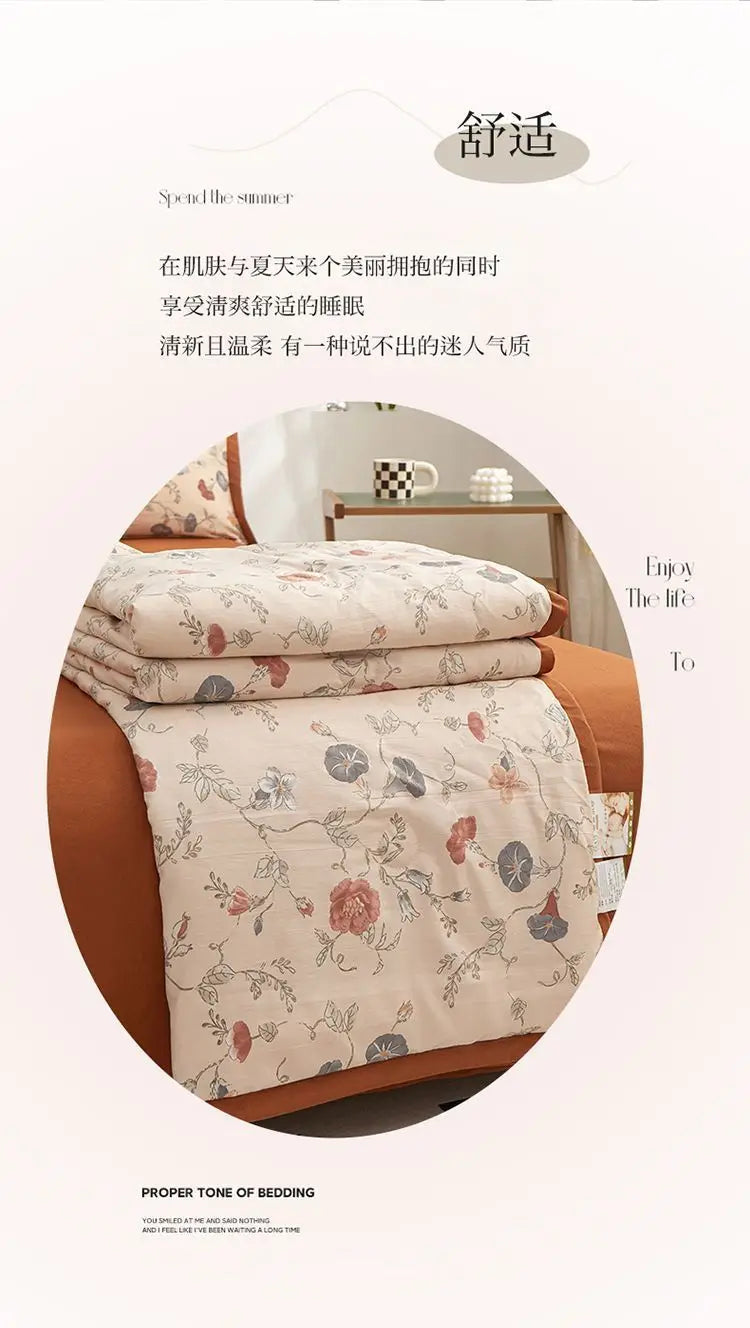 Comfortable Summer Cool Quilt Set | Lightweight Breathable Comforter