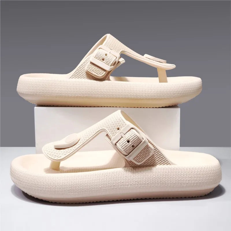 Men's Adjustable Buckle Flip Flops | Summer Beach Sandals