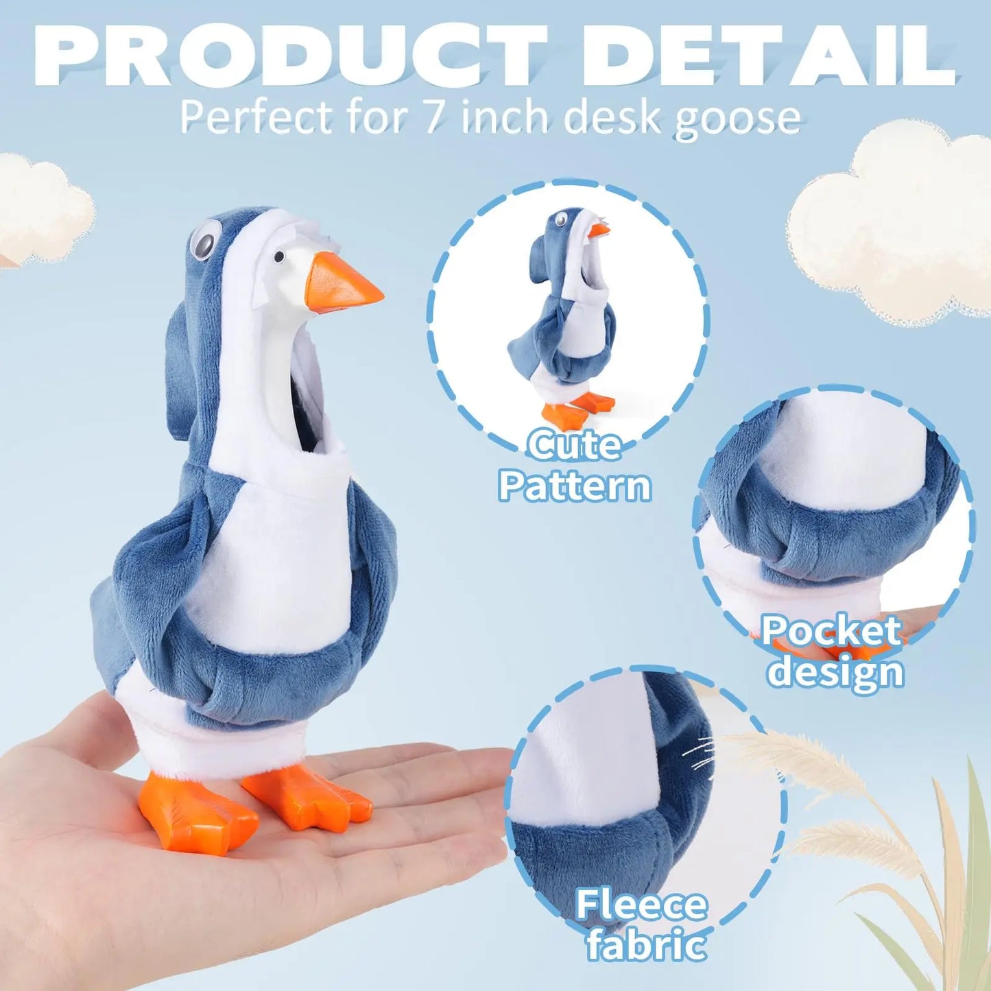 7-Inch Desk Goose Outfits | Fun and Playful Desktop Accessories