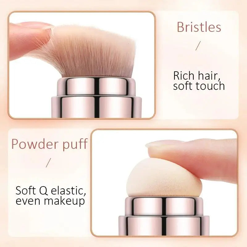 4 In 1 Makeup Brush Set | Retractable Travel-Friendly Beauty Tool