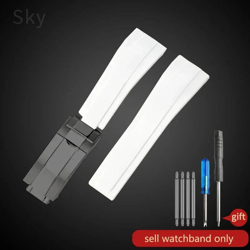 Durable Stainless Steel Butterfly Buckle Watch Strap for Men