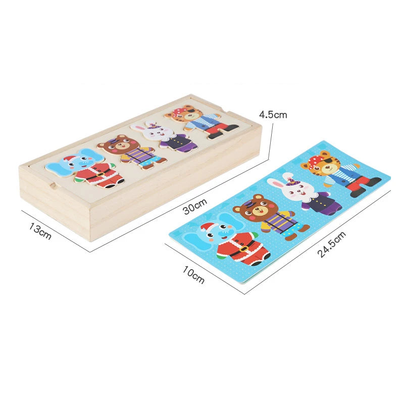 Educational Wooden Jigsaw Puzzle for Kids | Montessori Style Fun