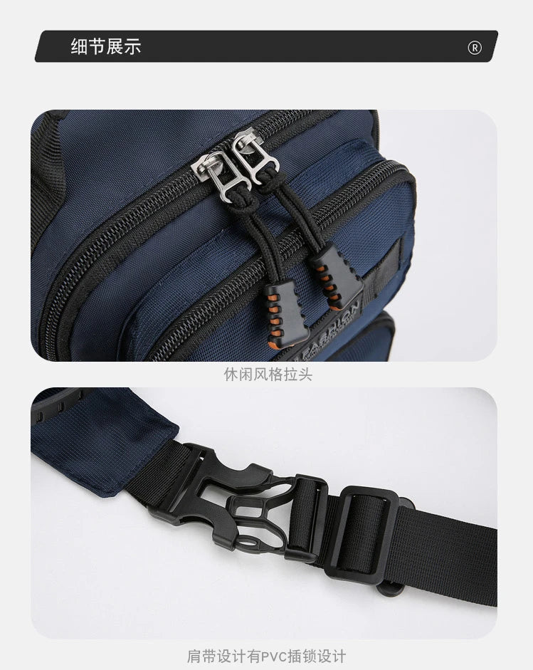 Men's Fashion Oxford Waist Pack | Versatile Casual Chest Bag