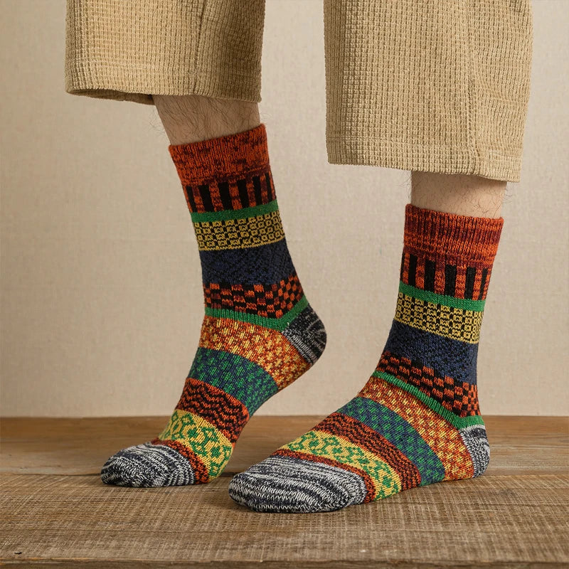 Colorful Wool Socks for Men | Warm & Comfortable Winter Footwear