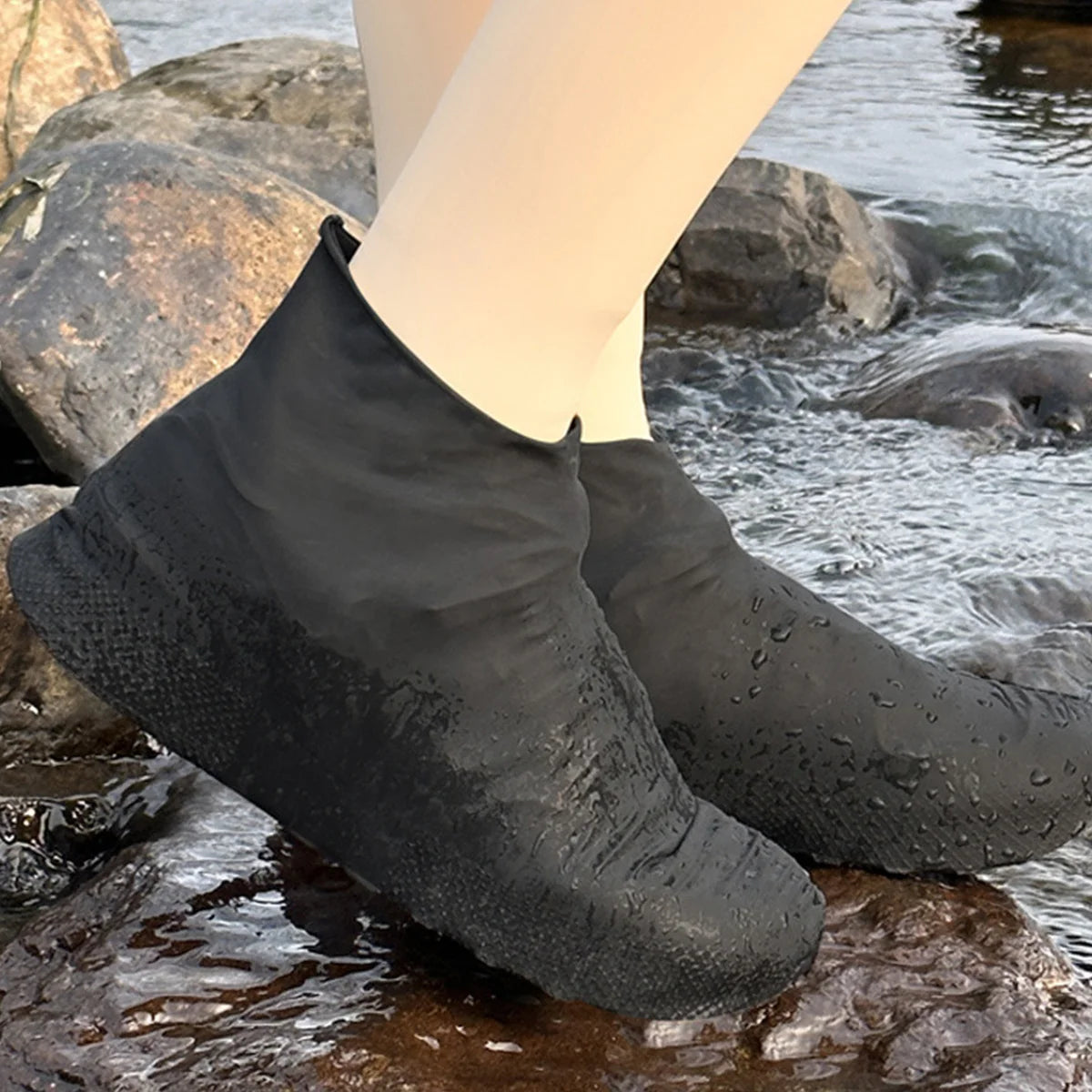 Pantalones de lluvia y cubrezapatos duraderos y reutilizables | Mantente seco y cómodo