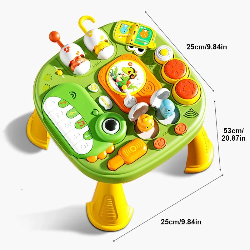 Multi-Functional Educational Dinosaur Music Learning Table Toy