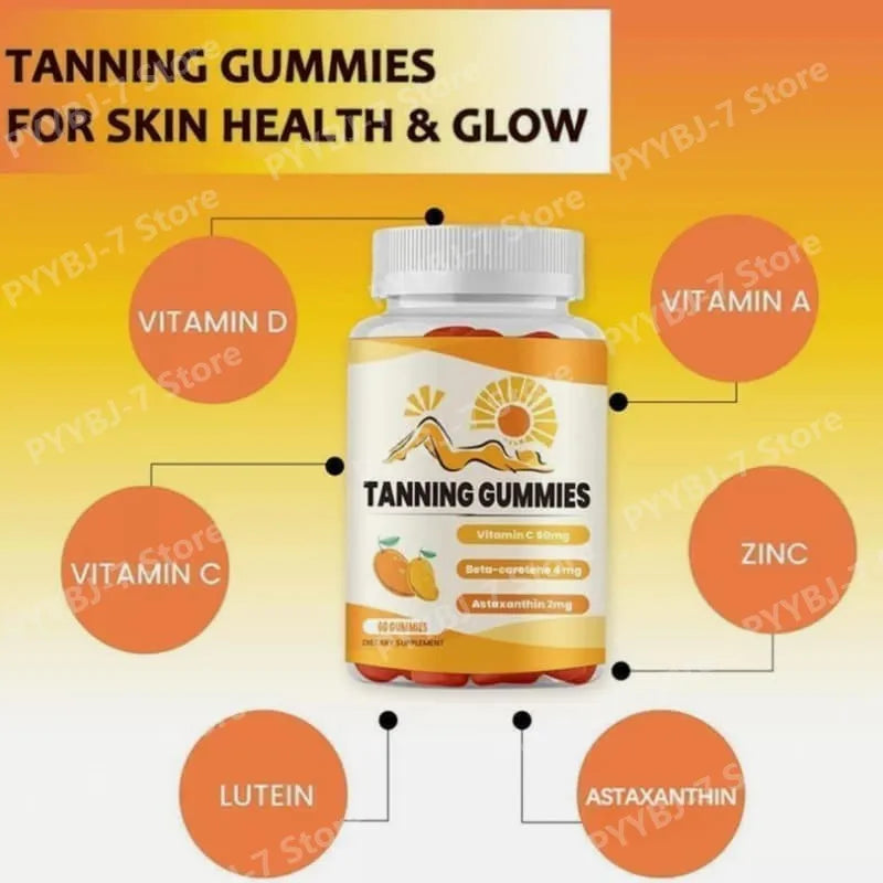 Tanning Gummies with Astaxanthin & Vitamin C for Healthy Skin