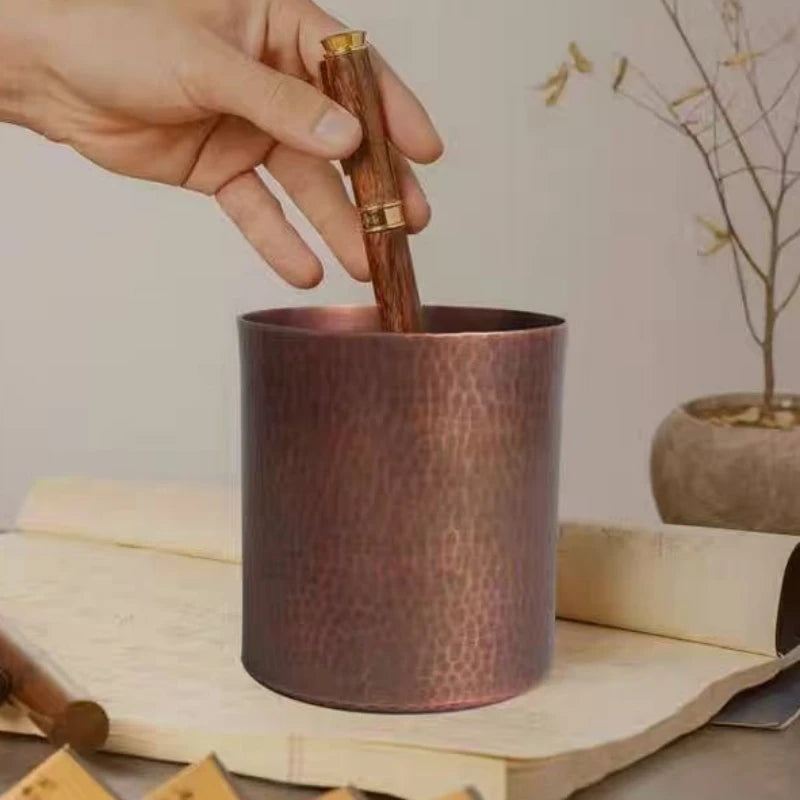 Vintage Copper Coffee Mug | Hammered Texture Beer & Tea Cup