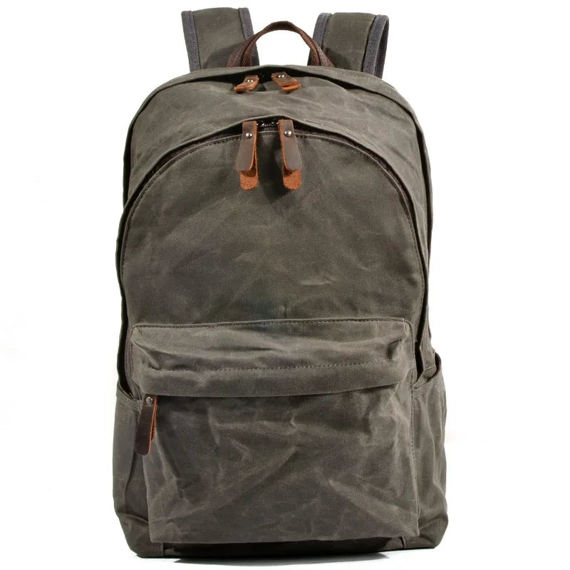 Waterproof Oil Wax Canvas Daypack | Versatile Unisex Rucksack