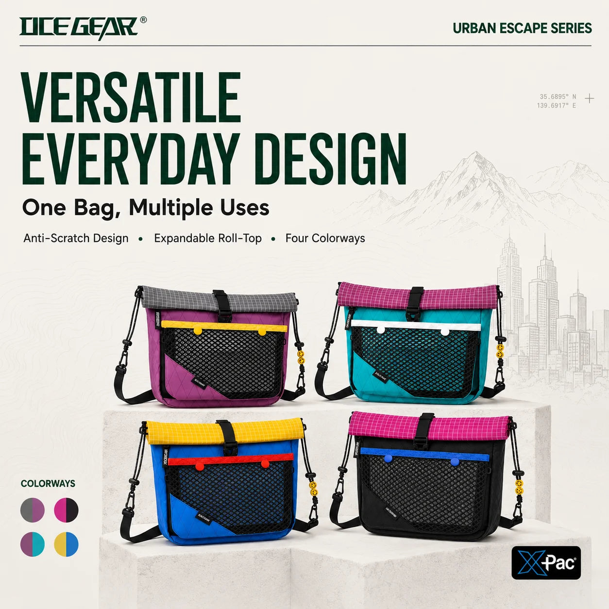Ultralight Waterproof Crossbody Bag | Perfect for Hiking & Camping