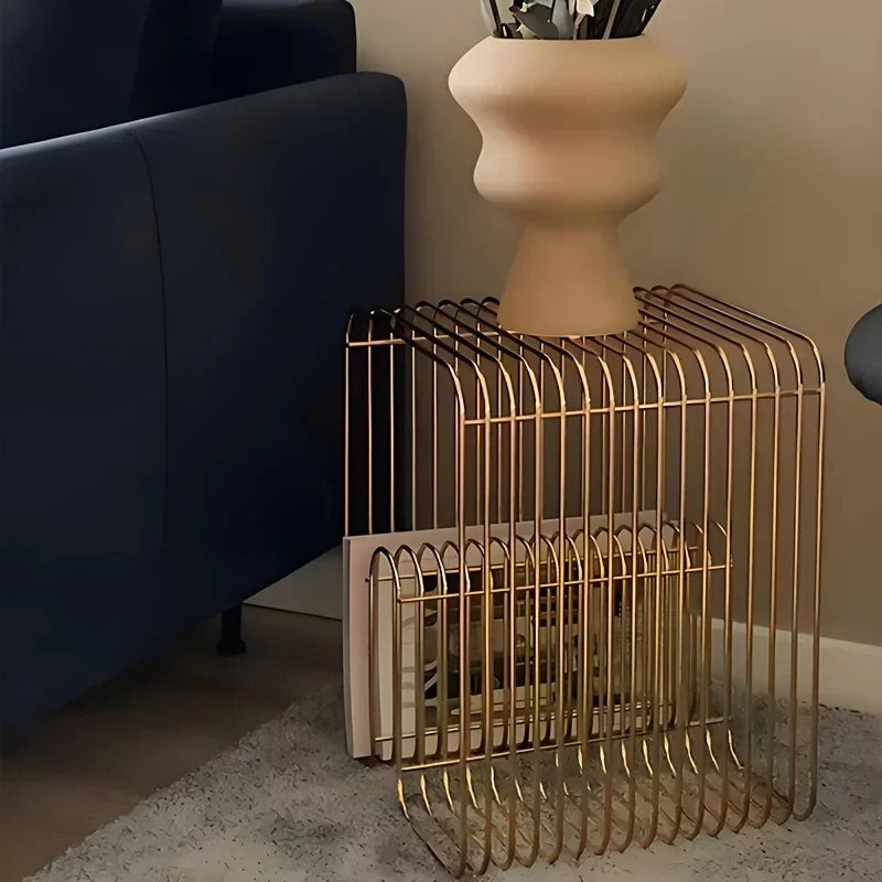 Mesa de Centro Moderna de Metal Escandinavo para Salas de Estar Minimalistas