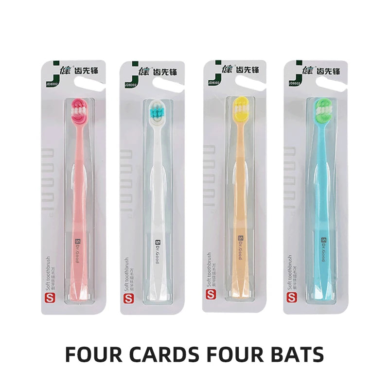 4 Soft Bristled Toothbrushes | Enhanced Oral Hygiene for Adults