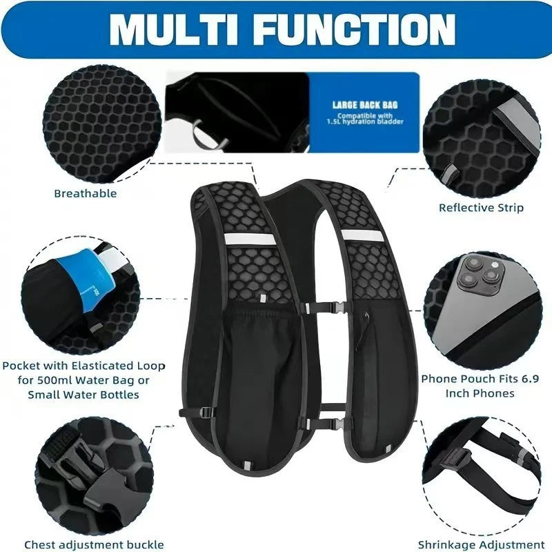 Lightweight Hydration Backpack | Ergonomic Water Holder for Sports