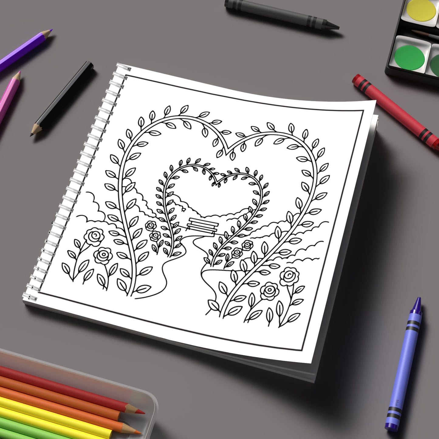 Garden Coloring Book for Adults | Stress Relief & Relaxation