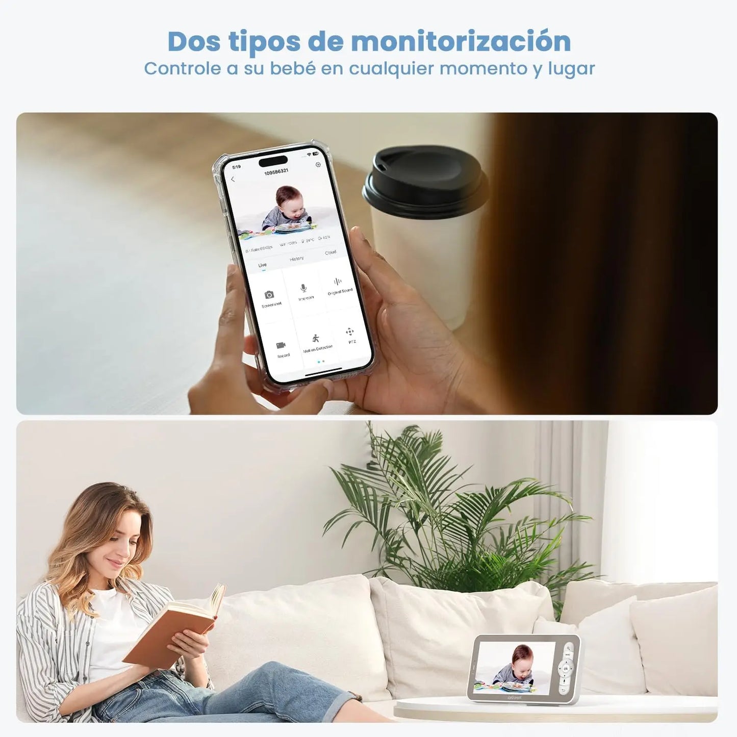 360° PTZ Baby Surveillance Camera | 2K HD Baby Monitor