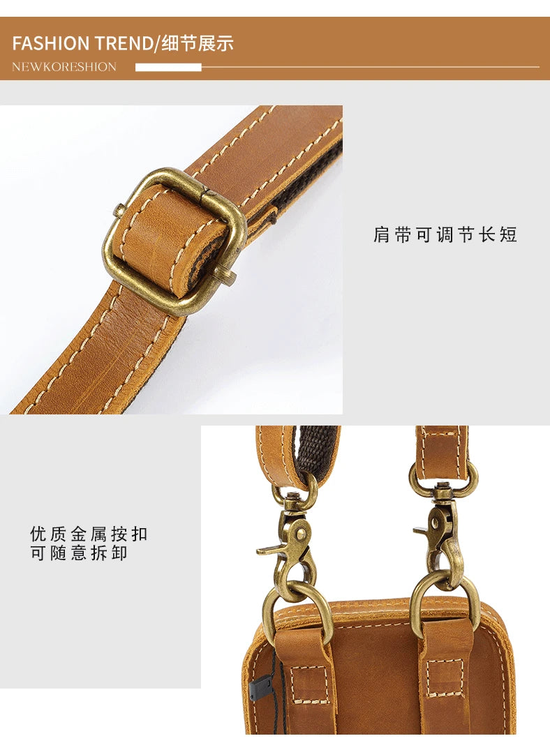 Genuine Leather Retro Crossbody Waist Bag | Stylish & Functional