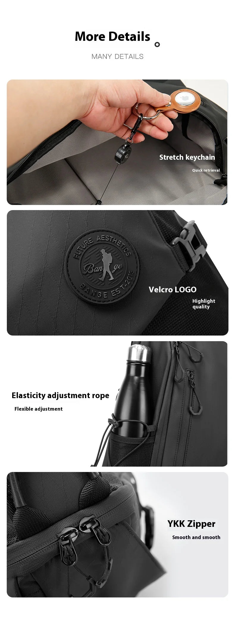 Men's Waterproof Crossbody Chest Bag | Stylish & Spacious Backpack