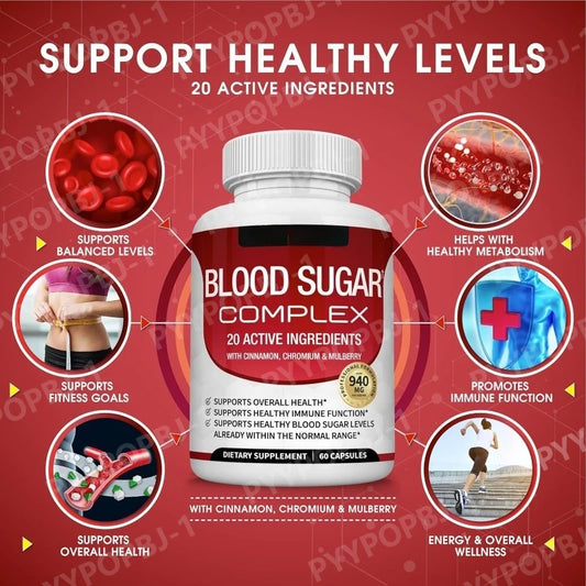 Natural Blood Sugar Complex Supplement for Healthy Levels