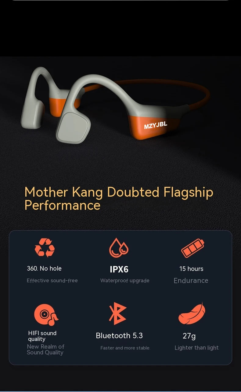 Bone Conduction Wireless Headphones | HiFi Sound Sport Earbuds