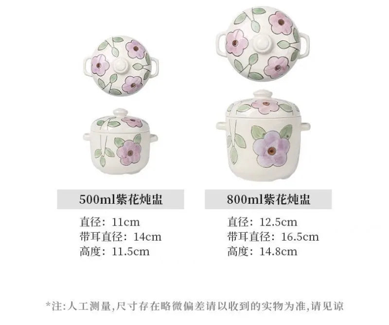 Hand-Painted Ceramic Stew Pot | Versatile Heat-Resistant Cookware