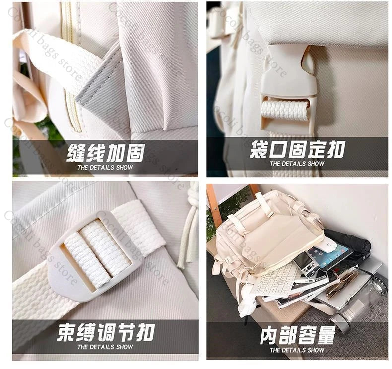 Anime-Inspired Large Capacity Print Backpack for Students