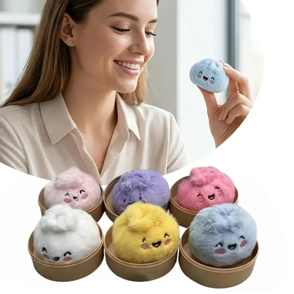 Stress-relieving Dumpling Series Blind Box Cute Fluffy Dumpling Stuffed Toy, Random Color Soft Plushie Collectible Surprise Gift