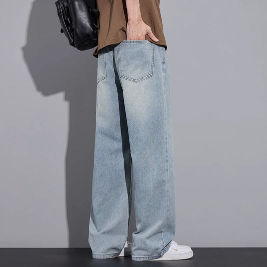 Men's Loose Baggy Jeans | Stylish Wide Leg Denim Trousers