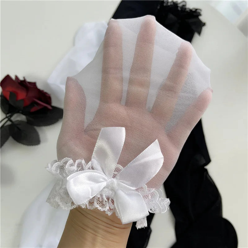 Women's Sexy Lace High Thigh Bow Stockings | Stylish Over-The-Knee