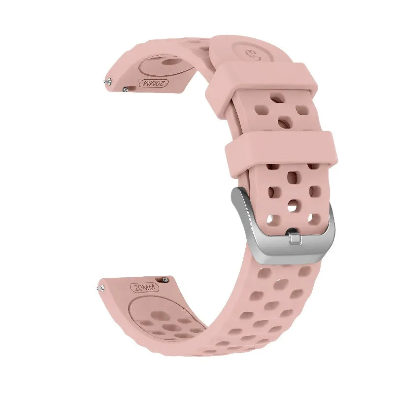 20mm Hollow Out Silicone Watch Band | Sport Waterproof Replacement Strap