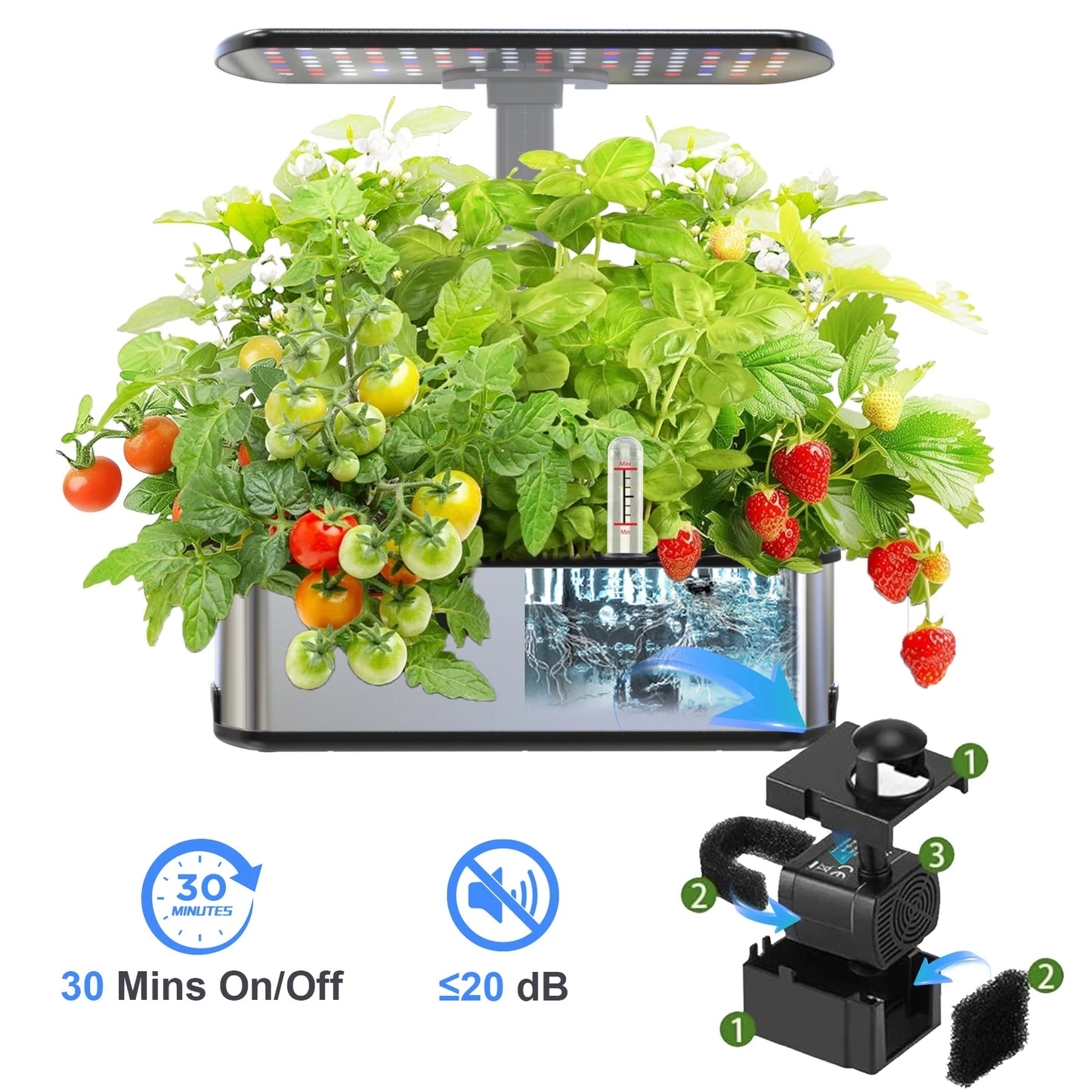 Indoor Hydroponic Growing System Kit | Smart Herbs Garden