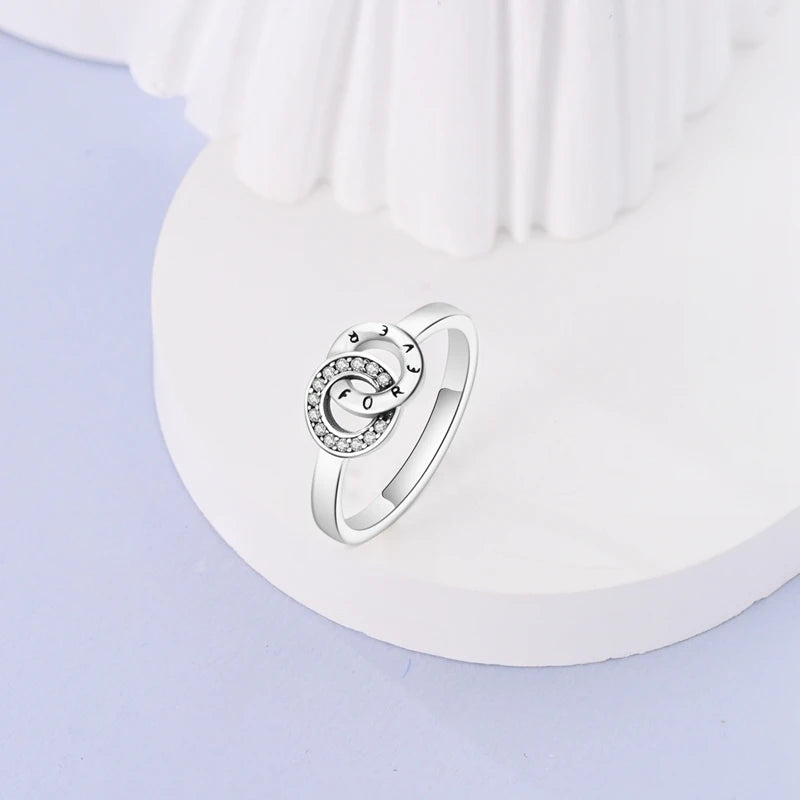 High-Quality 925 Sterling Silver Infinite Love Ring for Women