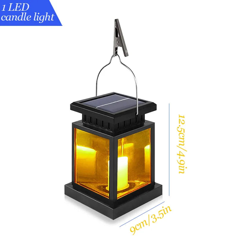 Linternas solares retro para exteriores | Elegante decoración paisajística