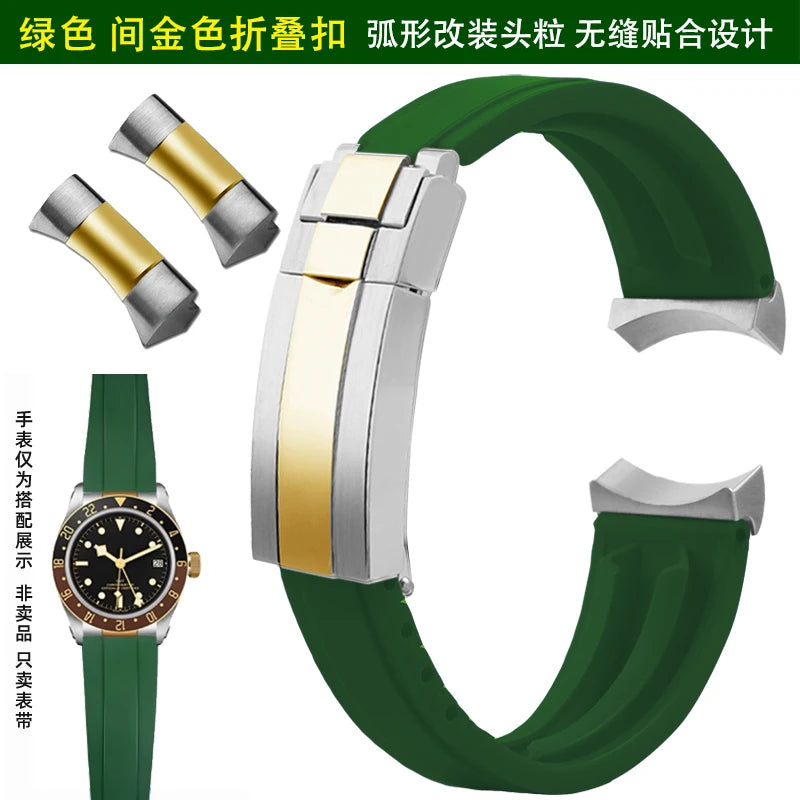 Soft Rubber Watch Strap | Quick Release Diver Band for All Watches