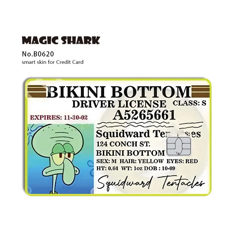 Cartoon Waterproof Skin Cover Sticker for Credit and Debit Cards