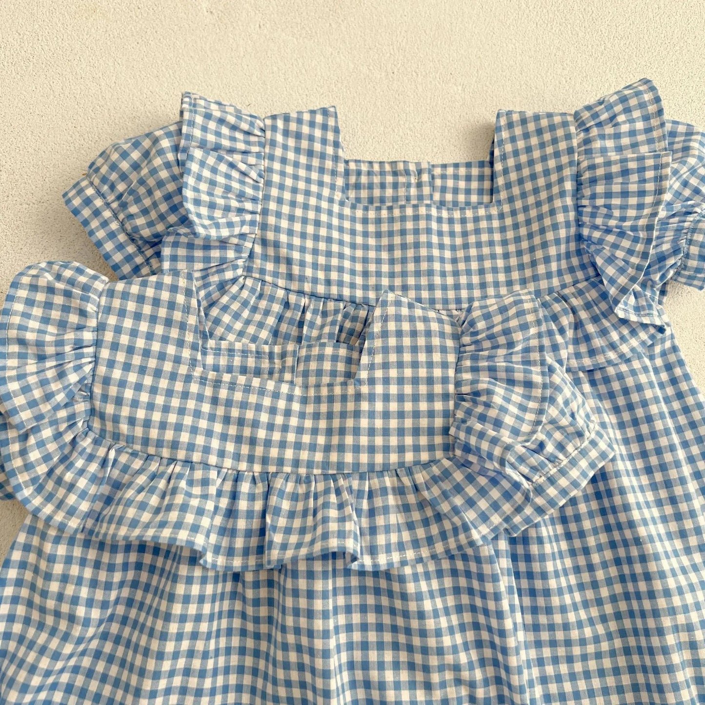 Stylish Summer Grid Jumpsuit for Baby Girls | Adorable & Comfy